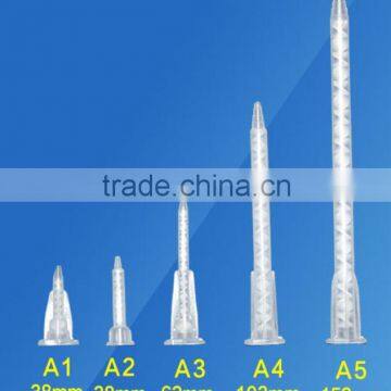 High quality plastic static mixer nozzle,dispensing mixing tip for AB cartridge