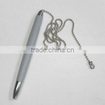 Metal Spring Based Table Pen With Chain for Promotion