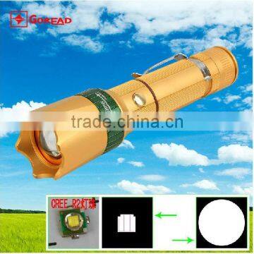 GOREAD C59 Focusabe 18650 Battery LED R2 Flashlight