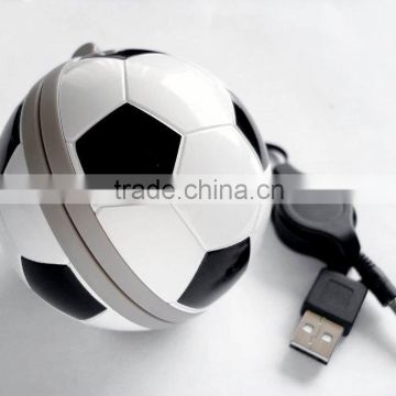 White and black football shape portable mini speaker for computer and mobile