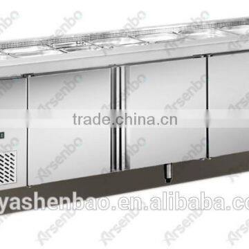 stainless steel sandwich workbench refrigerator/commercial refrigerator freezer