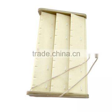 Luxury Countertop Special-purpose Wooden PU Leather Display Stand For Necklace. photo-5