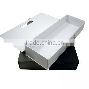 Paper Wine Gift Box Packaging With Hnadle.