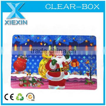 Clear Recycled Plastic PP Christmas Placemat