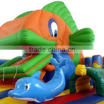 Tropical Theme Kids Inflatable Trampoline,inflatable Kids Jumping Trampoline,seaworld Inflatable Trampoline for Sale photo-2