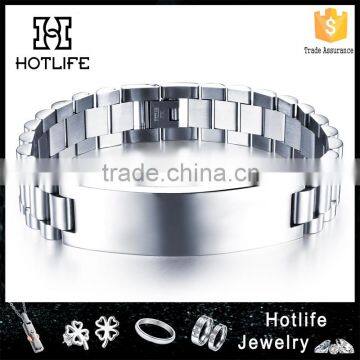 2016 trending products fine quality titanium custom engraved metal bracelet