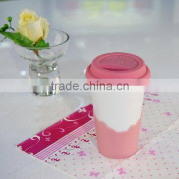 Eco-friendly 16OZ ceramic Double wall mug holder