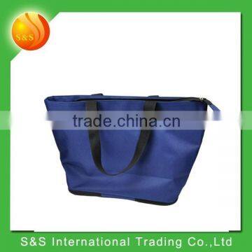 new design folding shopping bag with wheel tote bag