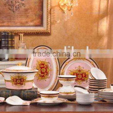 Home Wholesale Dark Red Tableware Dinnerware Set for German Porcelain Dinnerware photo-5