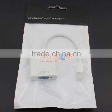White Active Mini Displayport DP to VGA RGB Female Adapter Cable Support ATI Eyefinity