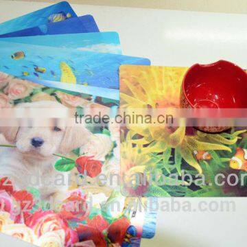 cartoon 3d lenticular table mats 2015 good looking with PET material