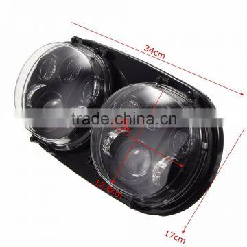 Harley Headlamp Double 5 3/4 Inch Round Daymaker Harley Roa-d Glide Custom LED Motorcycle Headlight photo-5