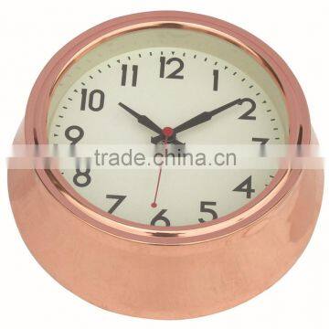 Fasional Decoractive Hall Way Rose Gold Metal Wall Mounted Clock photo-2