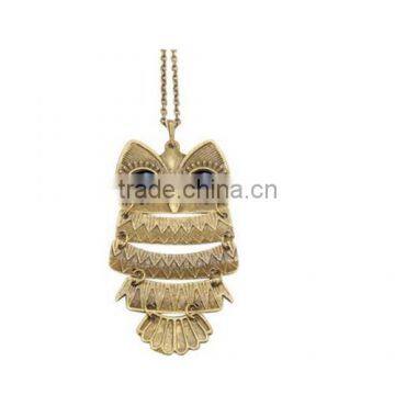 14K Charming Pendant Necklace-Owl Style