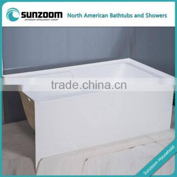 SUNZOOM apron bathtubs with tiling flange,alcove bath with integral apron,alcove bath