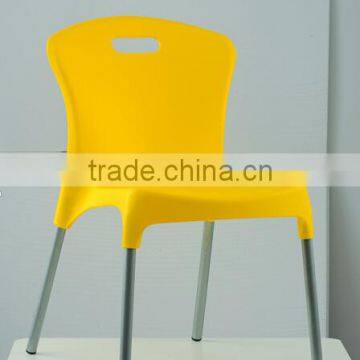 STACKABLE bright-colored PP back metal frame leisure chairs 1314c