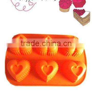 Silicone Mini Muffin Pan Silicone Heart-Shape Muffin Pan Heart Cake Pan Mold