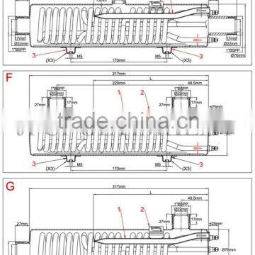 9SUB31 Standard Liquid Heaters, 76mm Diameter, Length 313mm, Heli-coiled Tubular Heaters photo-3