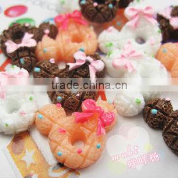 bulk resin food/cake cabochons for jewelry making wholesales