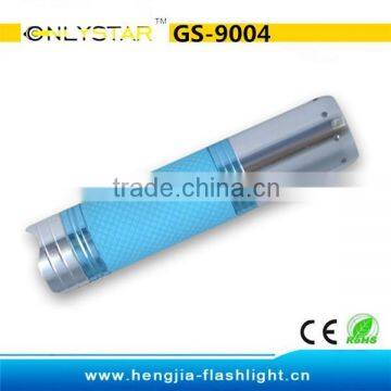 GS-9004 Aluminum 0.5W glow in the dark waterproof logo projection flashlight