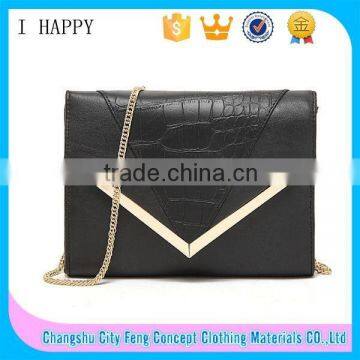 Ladies Clutch Bag Metal Frame Black Evenlope Bag