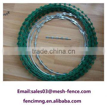 low price BTO - 22 / CBT - 65 barbed wire , concertina razor wire , razor blade barbed wire