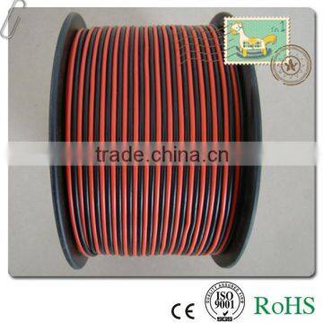 red and black twin parallel speaker wire