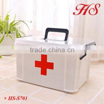 Safety plastic protable medicine cabinet storage medicine box