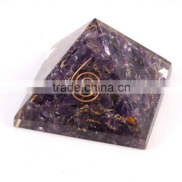 Orgone Amethyst Pyramid With SBB Coil