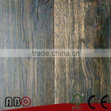 Smoked Antique Oak Timber Flooring Chemical Surface Treatment