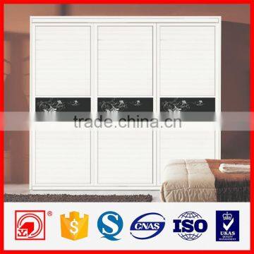 Factory price aluminium sliding wooden wardrobe door