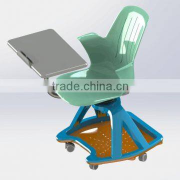 Chair Writing Pad Plastic Classroom Student Tablet Chair School Lecture Hall Furniture