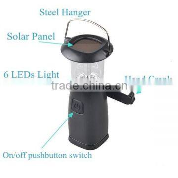 Popular 6 LEDS Solar Power Hand Cranking Dynamo Led Rechargeable Lantern photo-3