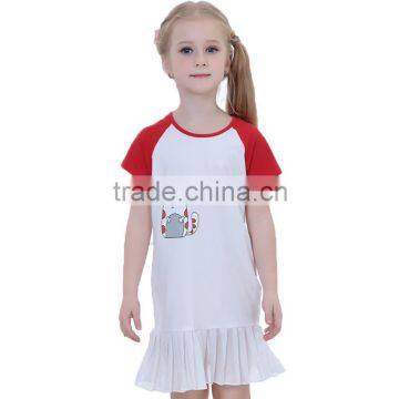 Cotton wholesale children boutique clothing beautiful children girl dress