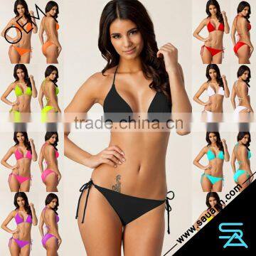 Wholesale Nylon Spandex Bright Shiny Padded Swimsuit Bikini