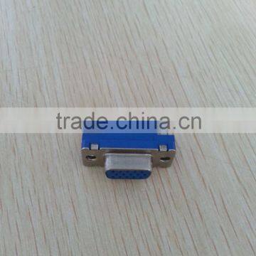 2015 High quality vga 15p female vertical 180degree dip computer socket