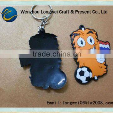 football souvenir soft pvc keychain/keychain pvc/rubber keychain