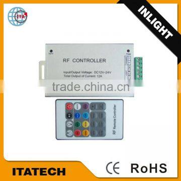 12~24VDC 20m controlable distance Aluminum shell 20-key RF wireless controller/Dimmer for led strip light`