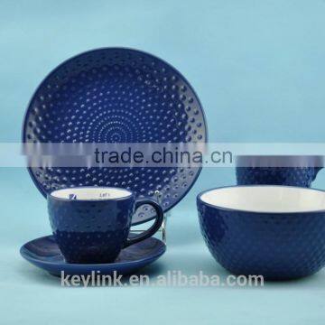 Newly designed stoneware dot pattern dinnerset