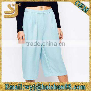 First & I Long Culotte plus size side pocket track drop crotch shorts