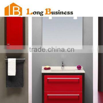 LB-JX2065 Amazing red lacquer bathroom cabinet