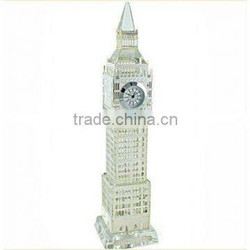 Noble 3d Laser Metal Covered Surface Crystal Big Ben Model With Clock for Tourist Souvenir photo-2