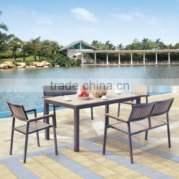 Outdoor aluminum plastic chair back covers and table set