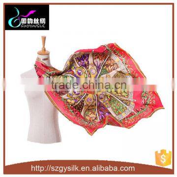 No Moq Customed Printed Silk Scarf