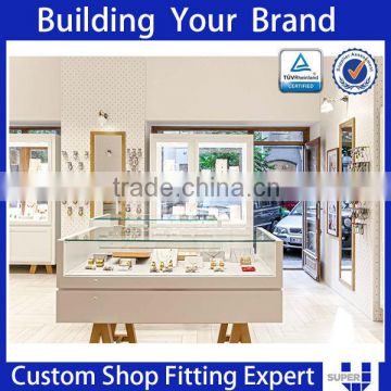 high quality led lighting glass vitrine display cabinet for jewelry