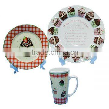 Christmas custom children stoneware dinner set