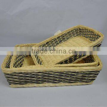 Rattan core basket, set of 3