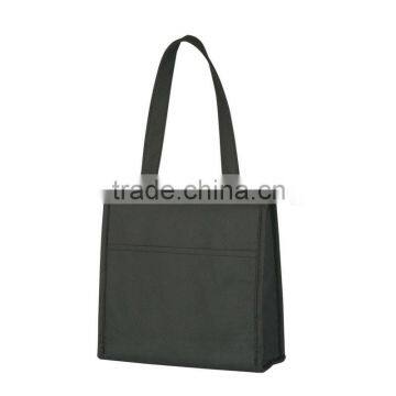 Two-Tone Non-Woven Lunch Bag-Black