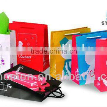 Colorful and Popular Christmas Paper Shopping Gift Bag