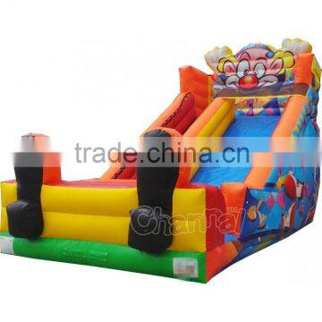 bottom slide clown giant inflatable slide for kids